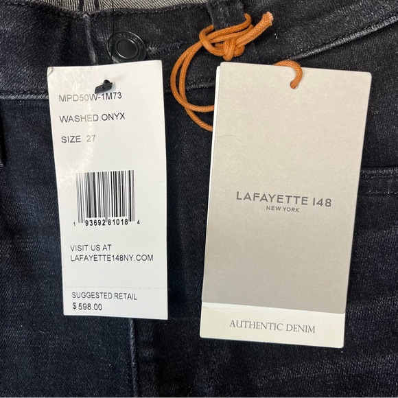 NWT Lafayette 148 Black Jeans Size 27 - Picture 4 of 5